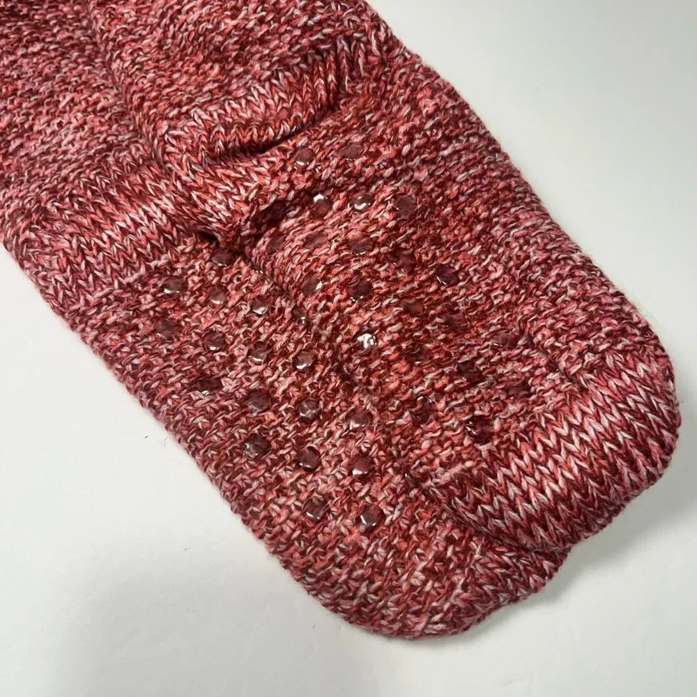 JACQUES MORET Cozy Warmers Slipper Socks Animal Fox Pink Sherpa Lined NWT